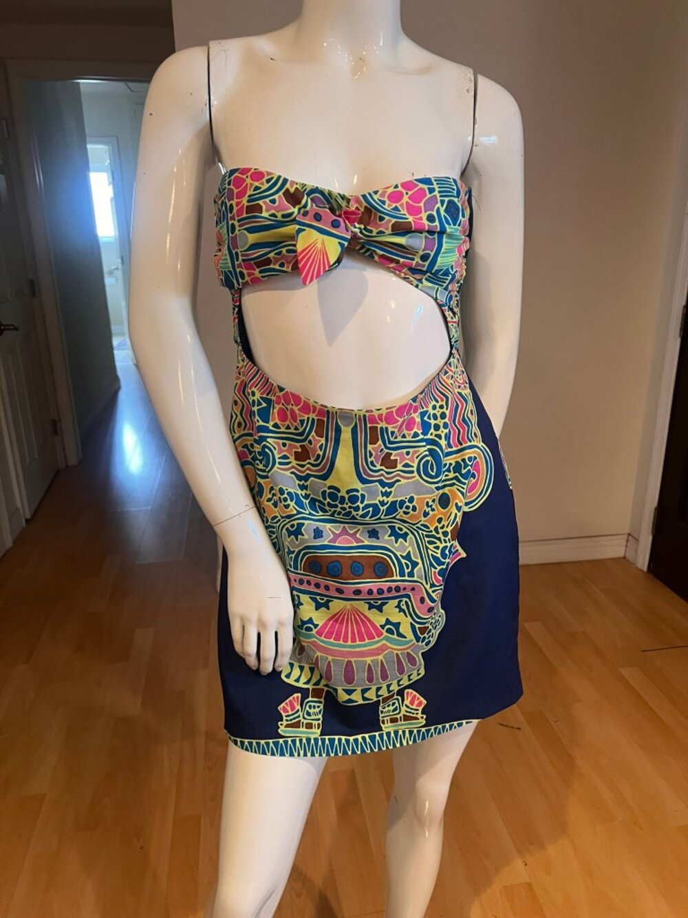 MARA HOFFMAN VERACRUZ STRAPLESS CUT OUT DRESS SIZE 10